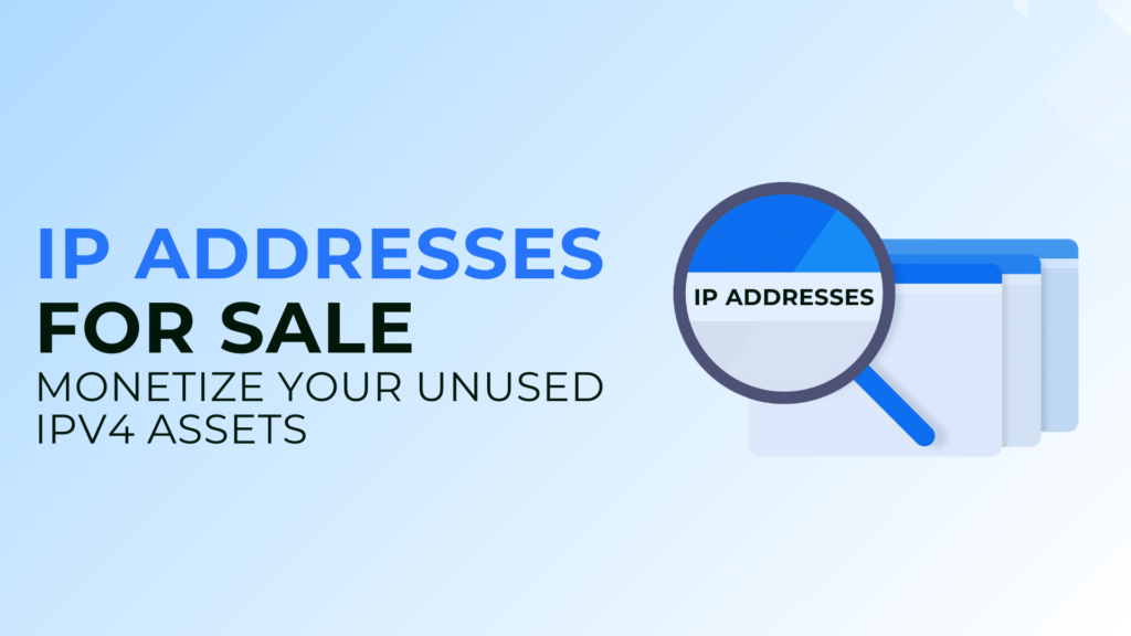 IP Addresses for Sale: Monetize Your Unused IPv4 Assets